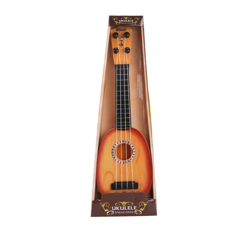 38cm plastic ukulele toy for children with colour box packaging