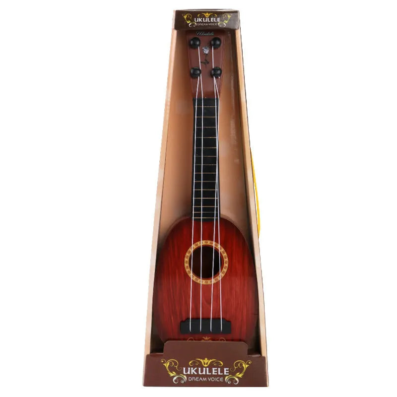 38cm plastic ukulele toy for children with colour box packaging