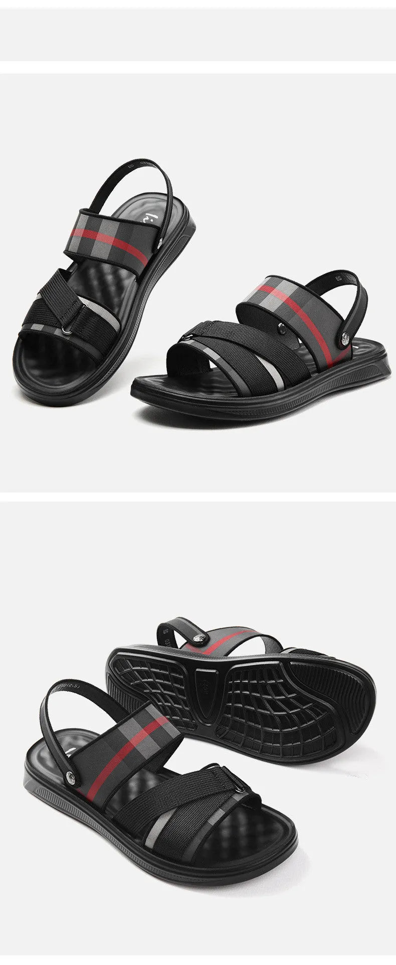 Youth sports sandals with Lycra upper and polyurethane sole in leisure style.