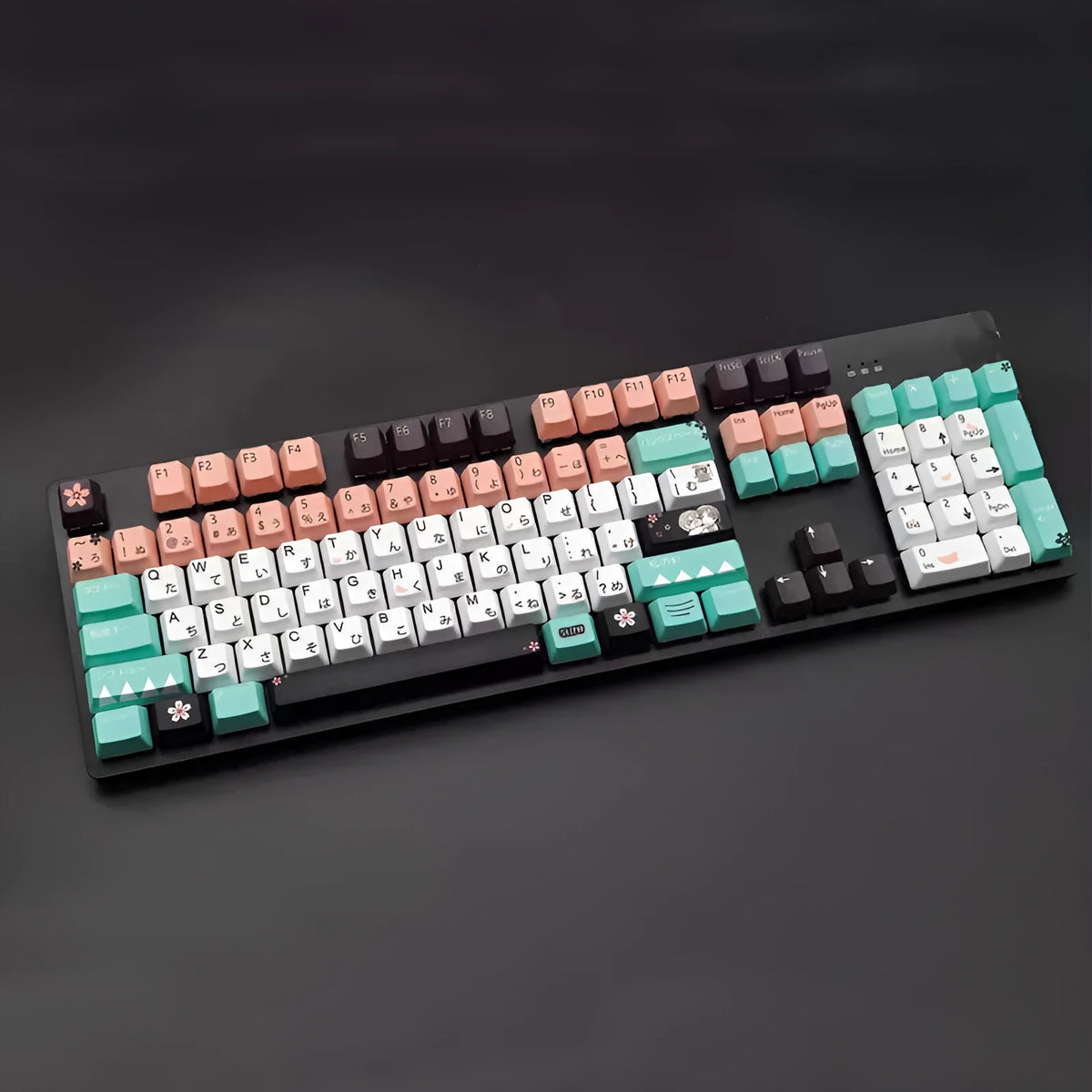 Green wireless USB mechanical keyboard keycap with Cherry MX style stem