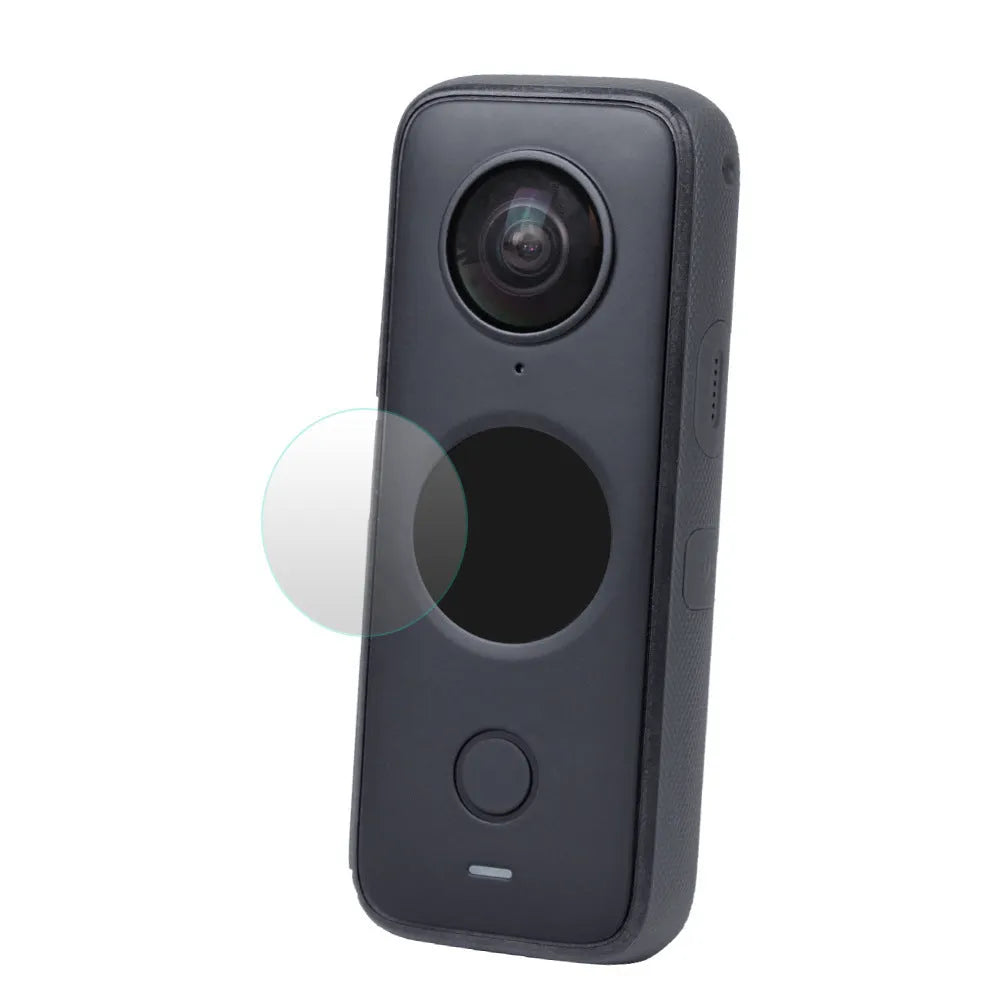 Black tempered glass screen protector for Insta360 ONE X2 camera with 97mm x 64mm dimensions
