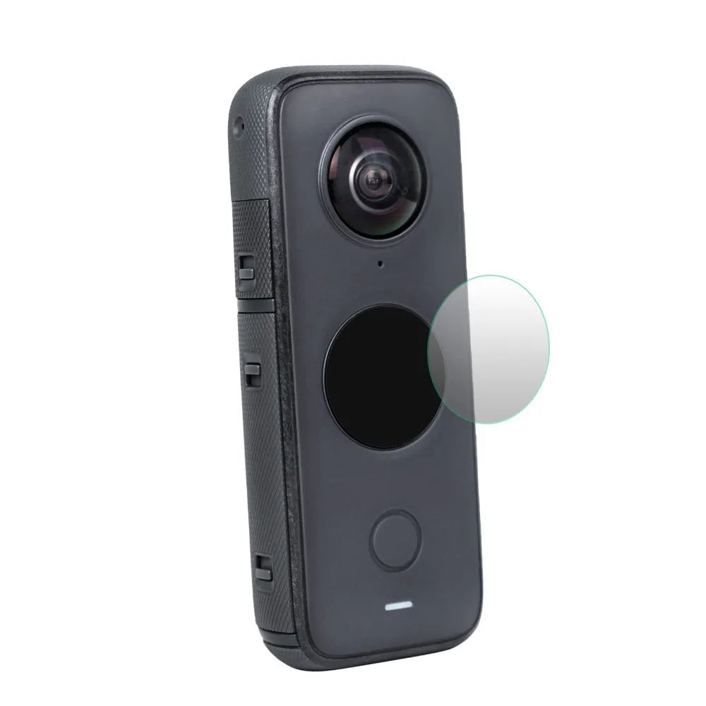 Black tempered glass screen protector for Insta360 ONE X2 camera with 97mm x 64mm dimensions