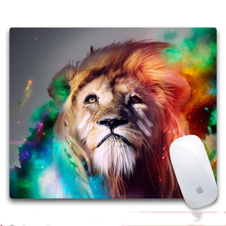 Custom rubber and cloth mouse pad with printed design, 240mm by 200mm, on a desk