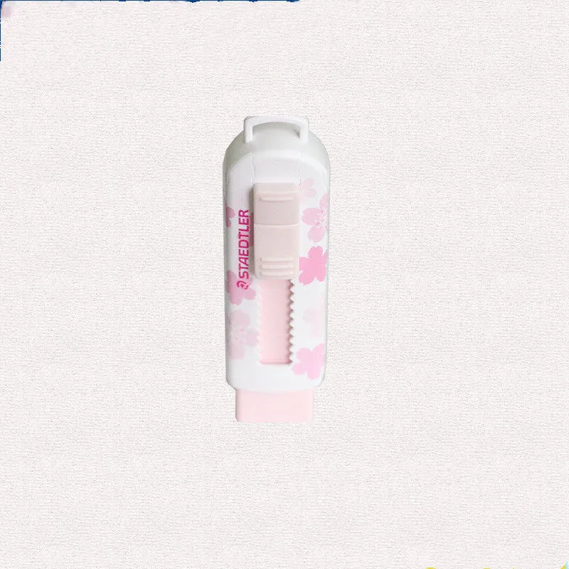 Pink square push-pull student rubber wiper with replaceable core system