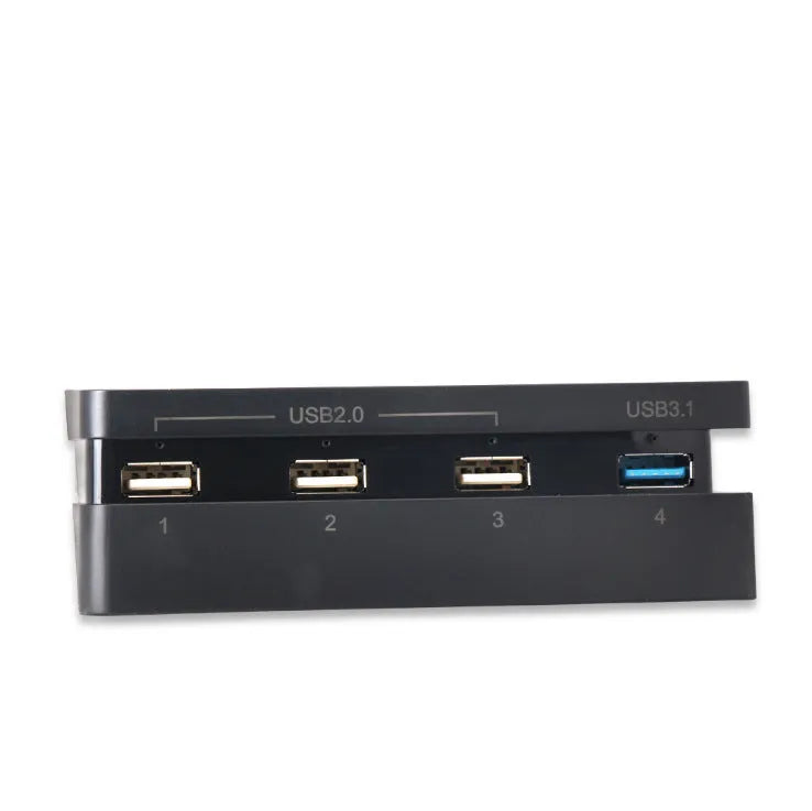 Black PS4 Slim USB hub extender with 2.0 3.0 interface for PlayStation 4 console accessories
