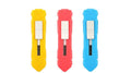 Cartoon art knife with plastic and metal construction for manual craft cutting
