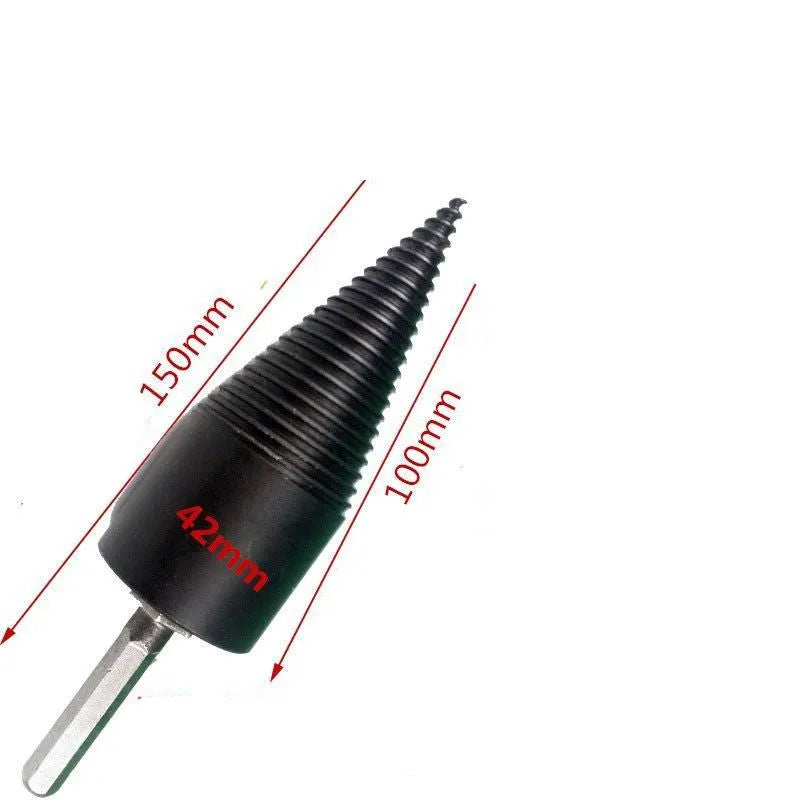 Hexagonal firewood-breaking drill bit in 32mm and 42mm sizes for electric drills.