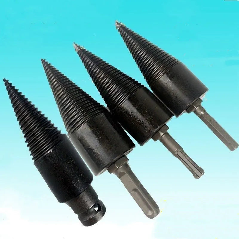 Hexagonal firewood-breaking drill bit in 32mm and 42mm sizes for electric drills.