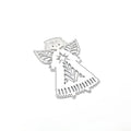 White angel-shaped carbon steel knife mould for embossing measuring 8x6cm