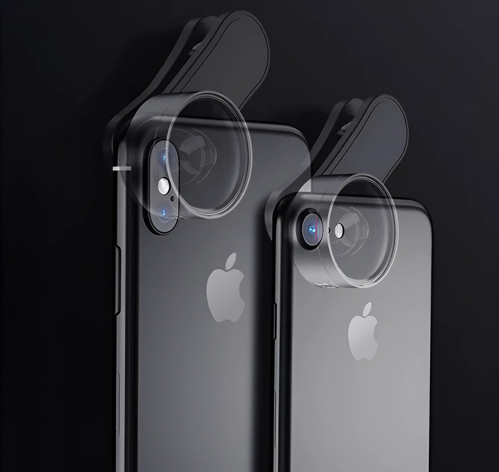 Universal smartphone fill light attachment with interchangeable wide angle, macro and fish eye lens options