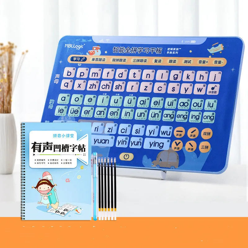 Chinese character learning audio wall chart with Pinyin cards for children aged 2-8 years