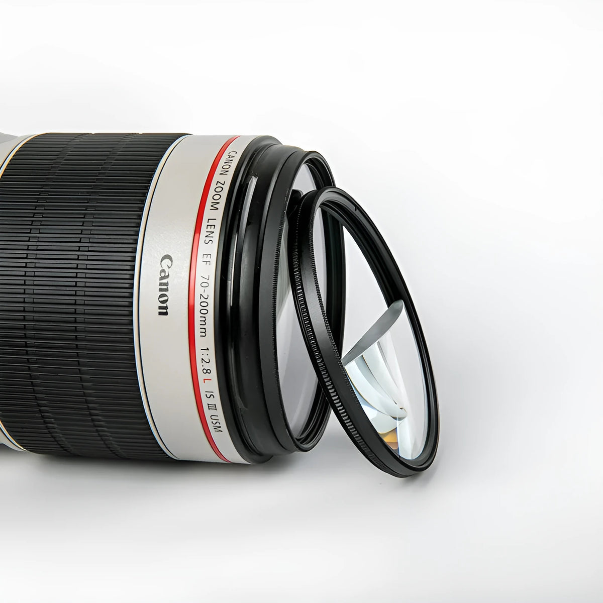 77mm rotatable half moon mirror split focus filter for SLR cameras with microfibre cloth and storage bag.