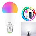 15W WiFi smart light bulb with RGB colour-changing and white light modes, E27 and B22 fittings