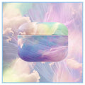 Pink and blue watercolour hard shell protective sleeves for Apple AirPods Pro, AirPods 1 and AirPods 2 earphones