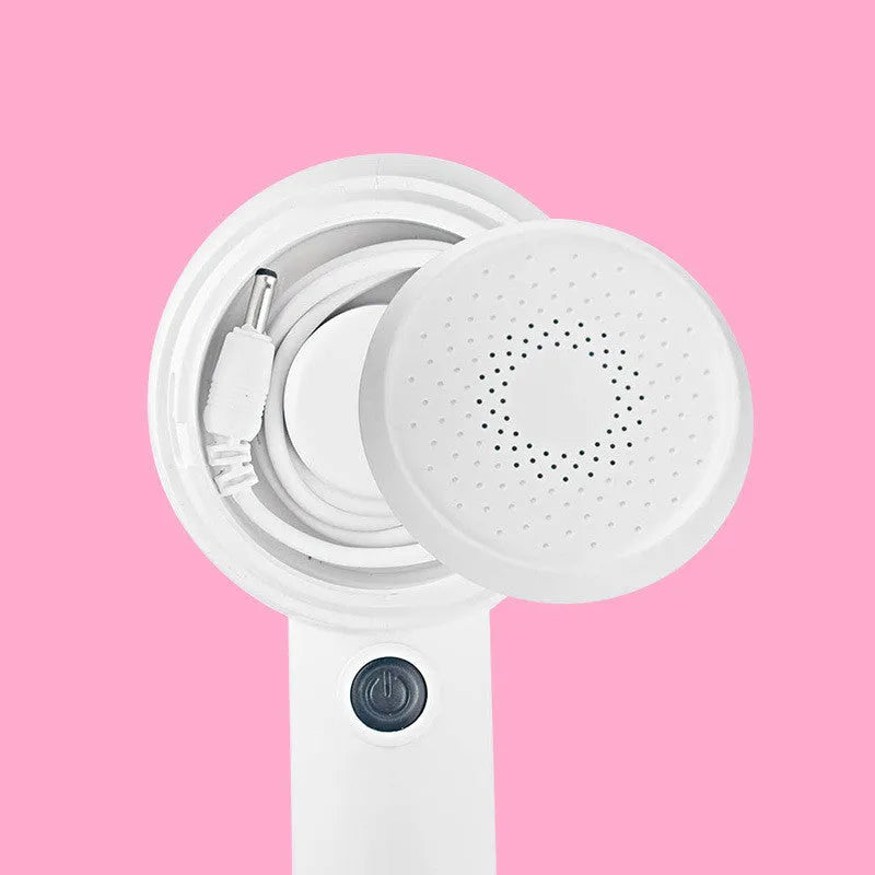 White rechargeable clothes shaver for wool jumpers with ABS plastic body