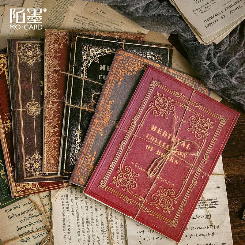 Middle Ancient Book Collection Series journal with distressed paper pages measuring 130x184mm