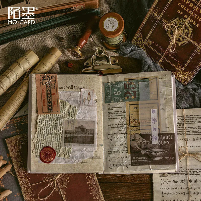 Middle Ancient Book Collection Series journal with distressed paper pages measuring 130x184mm