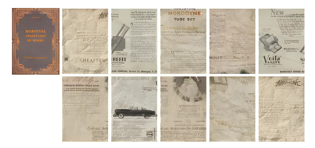 Middle Ancient Book Collection Series journal with distressed paper pages measuring 130x184mm