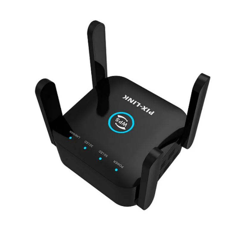 PIXLINK AC24 white dual band wireless WiFi extender router with UK power plug