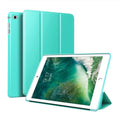 iPad protective case with silicone stand in black, red, green, pink, gold, or blue colours