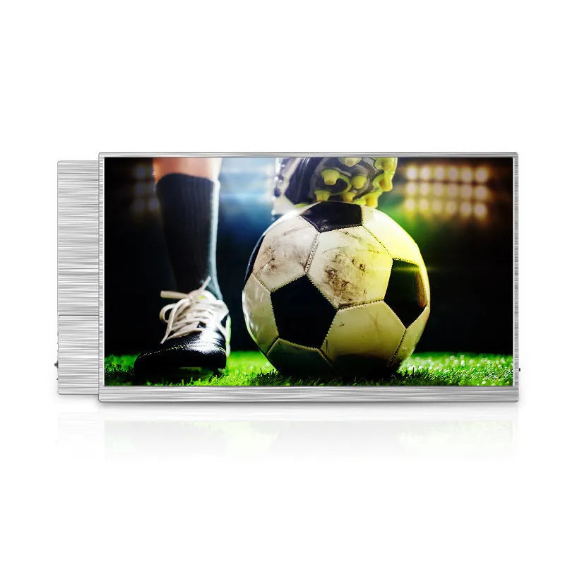Zeuslap 15-inch portable display showing split-screen function with gaming content