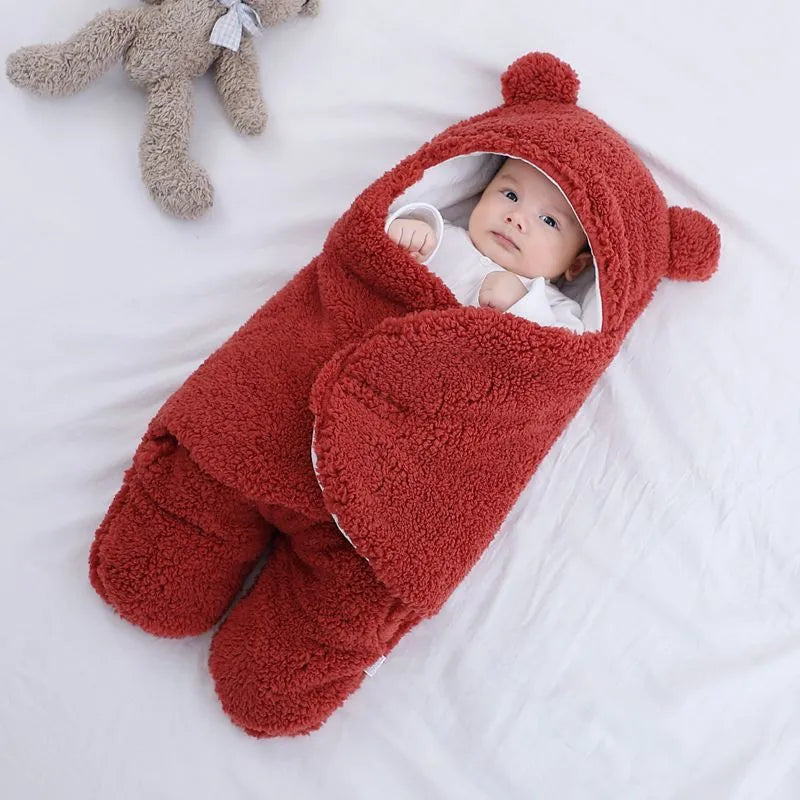 Quilted baby sleeping bag wrapper in cotton blend fabric available in multiple colours and sizes