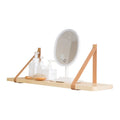 Nordic style pine wood wall storage rack measuring 50cm wide, wall mounted for organising household items