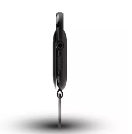 Black zinc alloy portable voice recorder with voice control and encryption features