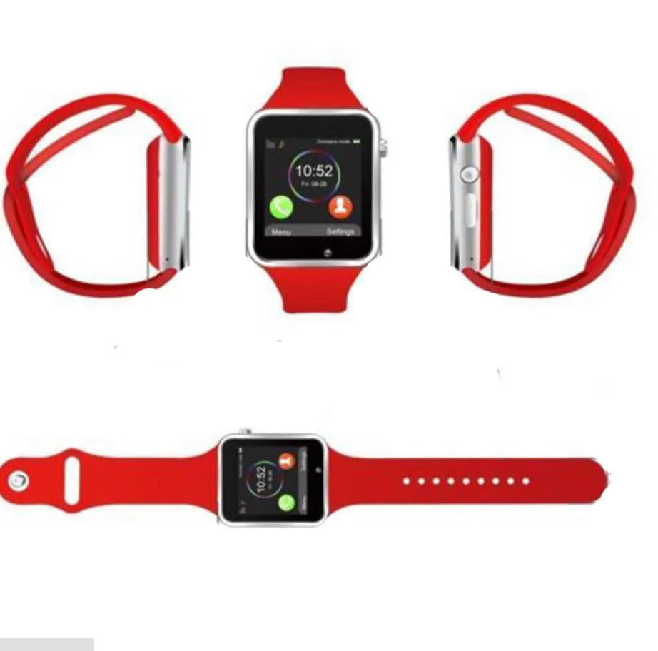 A1 Smart Watch with 1.54-inch screen in various colours including black, silver, white, gold, pink, red, green, and blue