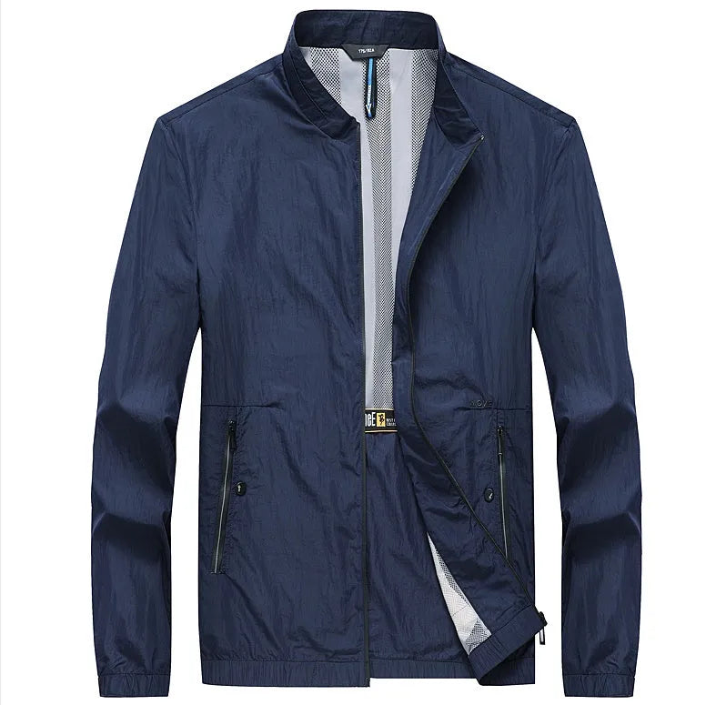 Kentino mens long sleeve sunscreen shirt in blue grey navy colours
