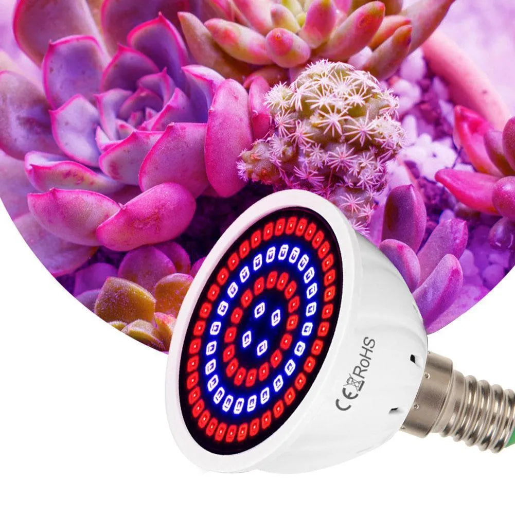 White decorative LED plant growth fill light with 80 beads for indoor potted plants.