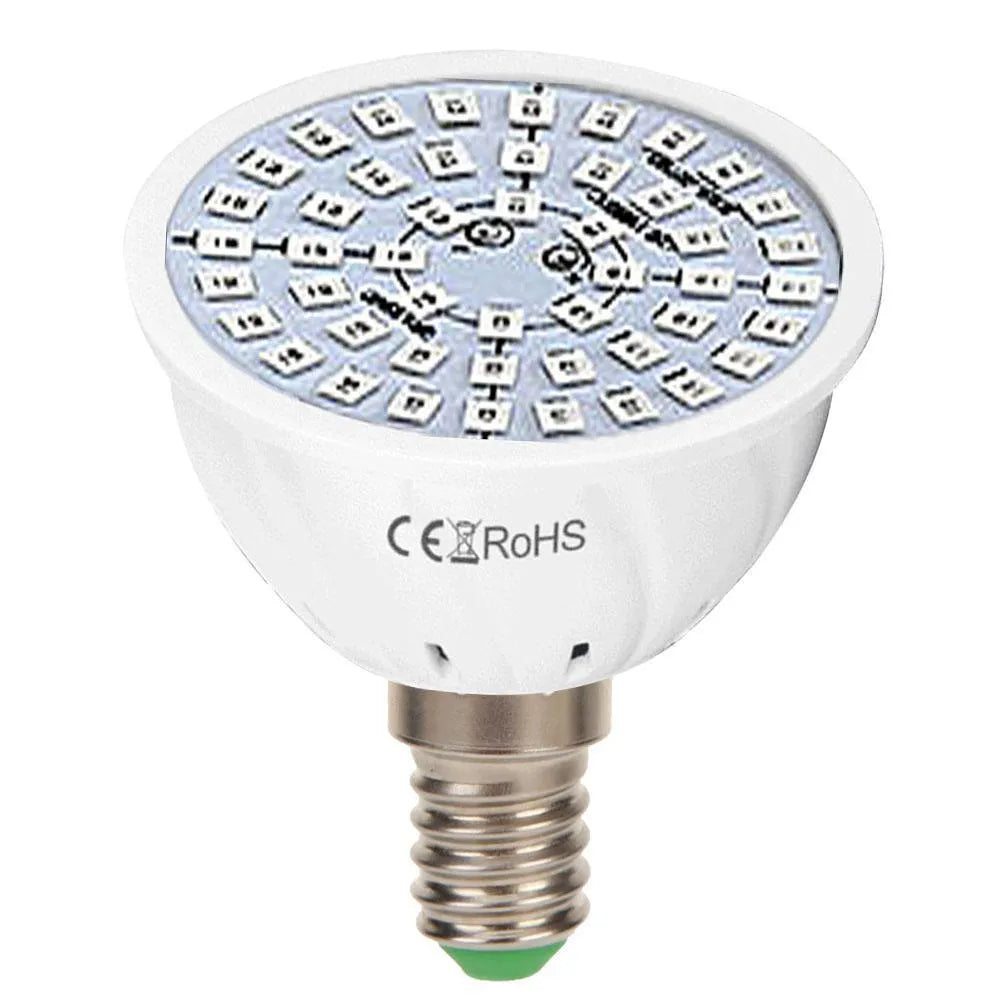 White decorative LED plant growth fill light with 80 beads for indoor potted plants.