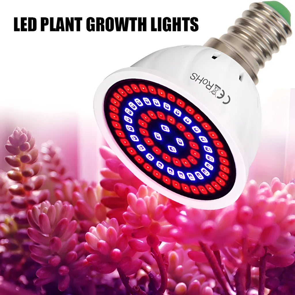 White decorative LED plant growth fill light with 80 beads for indoor potted plants.
