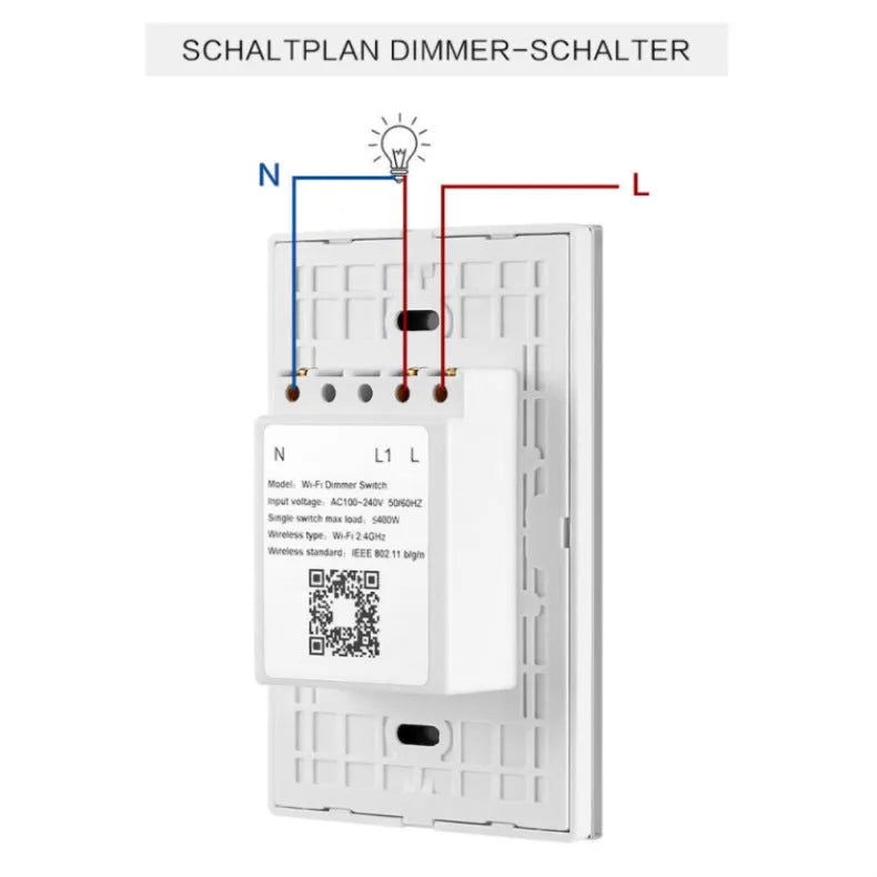 120 Type smart dimmer with wifi touch control for stepless dimming of various lamp types
