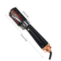 Black and pink wet dry hot air comb with tourmaline ceramic heat conductor for curly hair styling