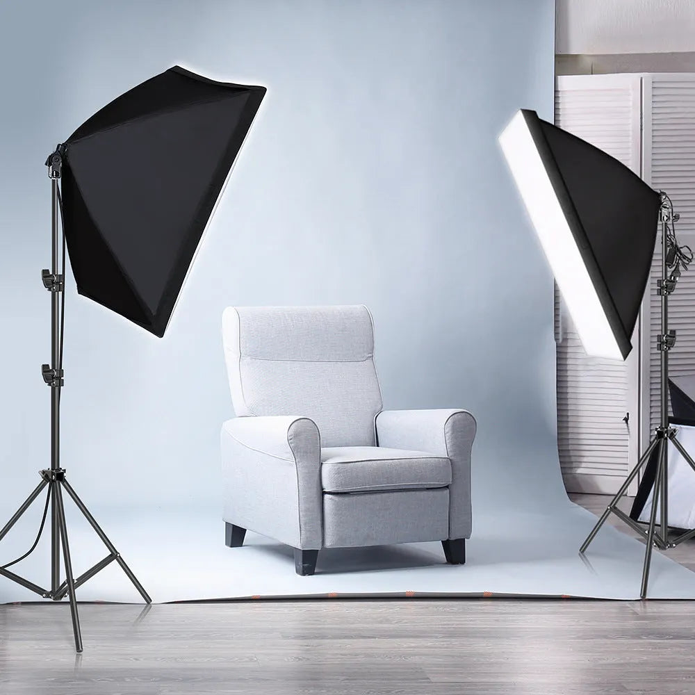 LIBEN 50x70cm soft light box on a 2 metre stand for iPhone photography and live streaming