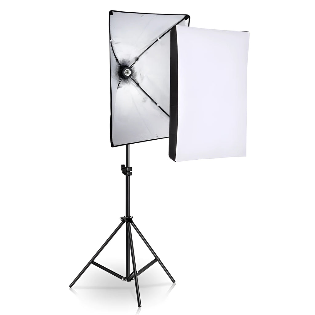 LIBEN 50x70cm soft light box on a 2 metre stand for iPhone photography and live streaming