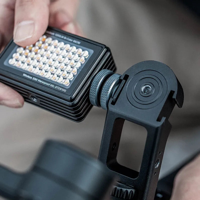 PGYTECH aluminium alloy gimbal mount accessory for DJI Ronin S and SC on a tripod.