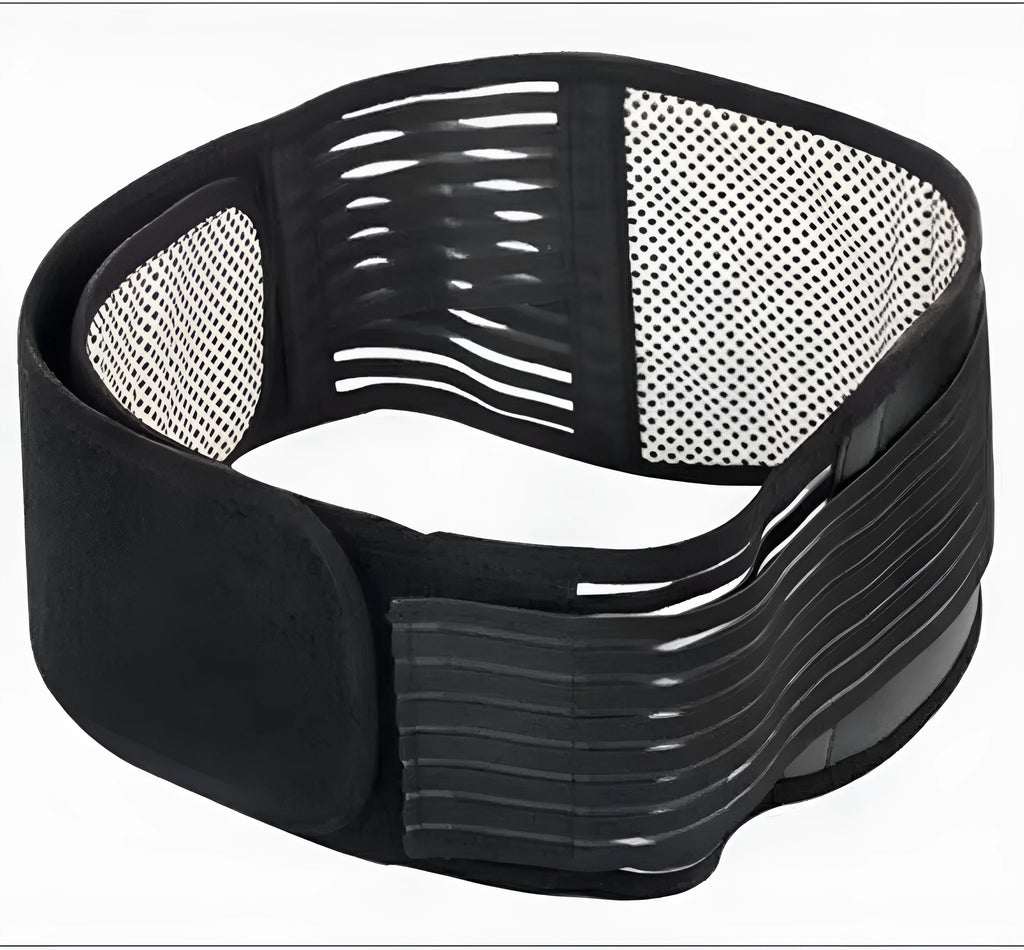 Self-heating waist protection belt with magnetic therapy in elastic cloth construction