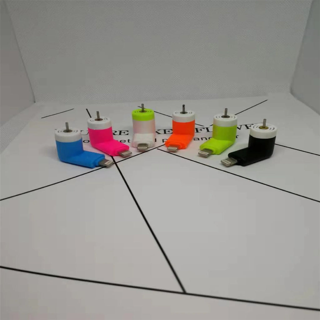 Mini portable phone fan in six colours with rotary switch, compatible with iPhone and Android devices