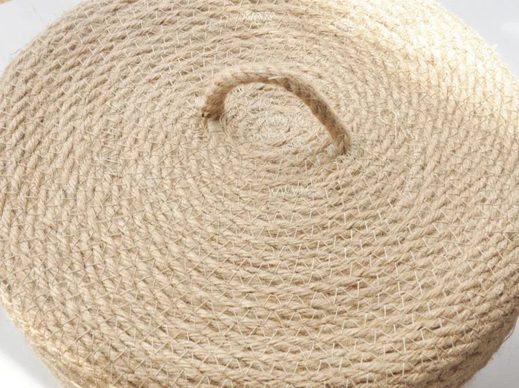 Japanese style linen fabric storage basket with dustproof cover in three size options