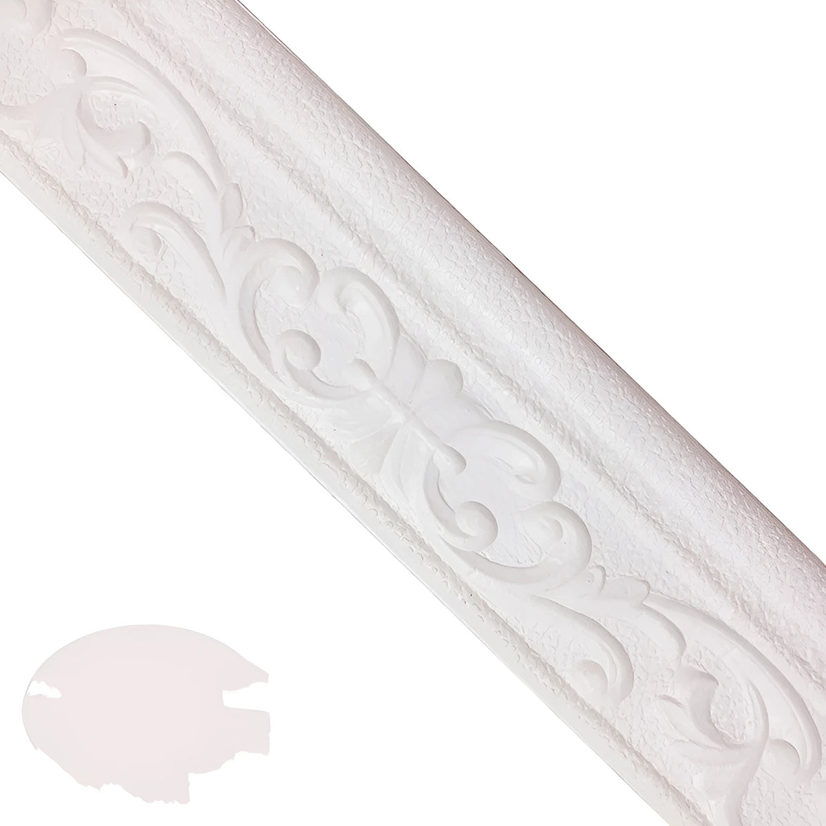 Self-adhesive decorative skirting border with grid pattern in multiple colour options