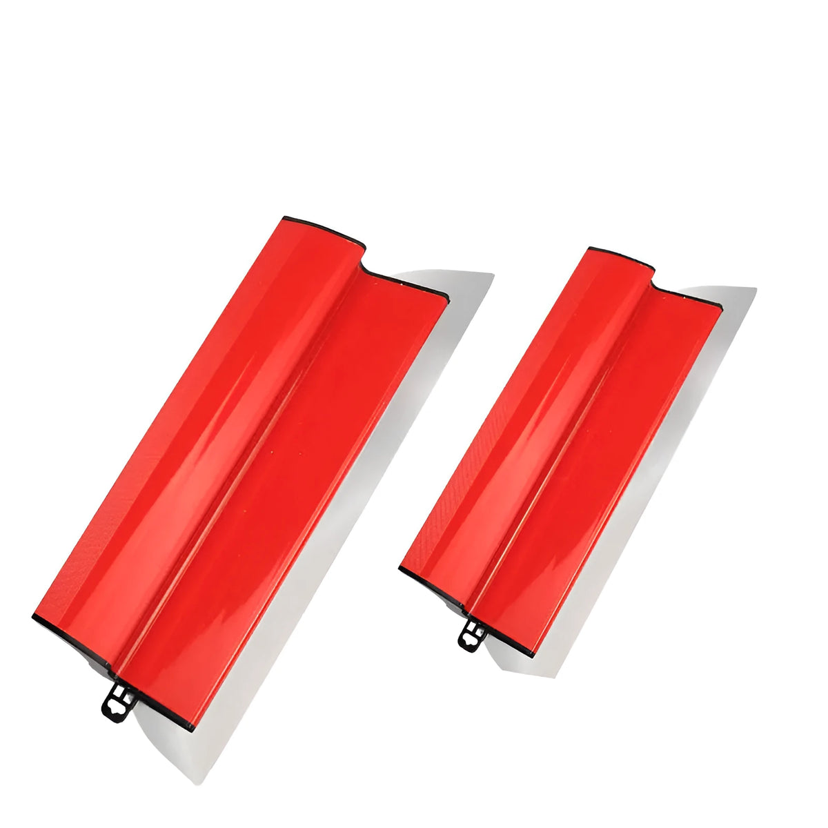 Red leveling scraper tool with 40cm handle for wall putty removal and wallpaper paste application
