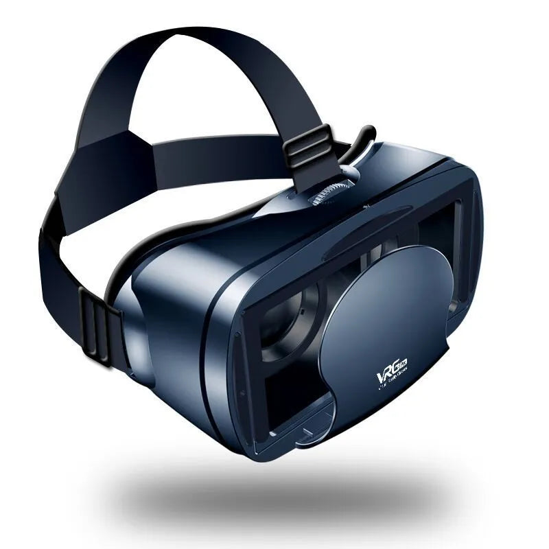 Black VRG Pro 3D VR glasses for 5 to 7 inch smartphones with PMMA aspheric lenses and adjustable pupil distance