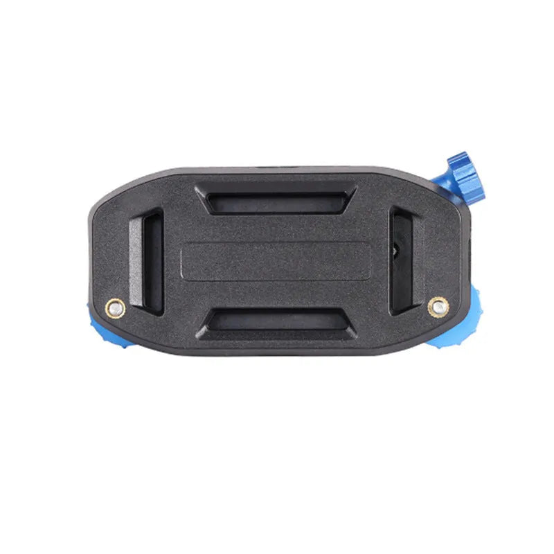 Blue and red plastic GoPro shoulder strap buckle mount for sports cameras with quick clip attachment