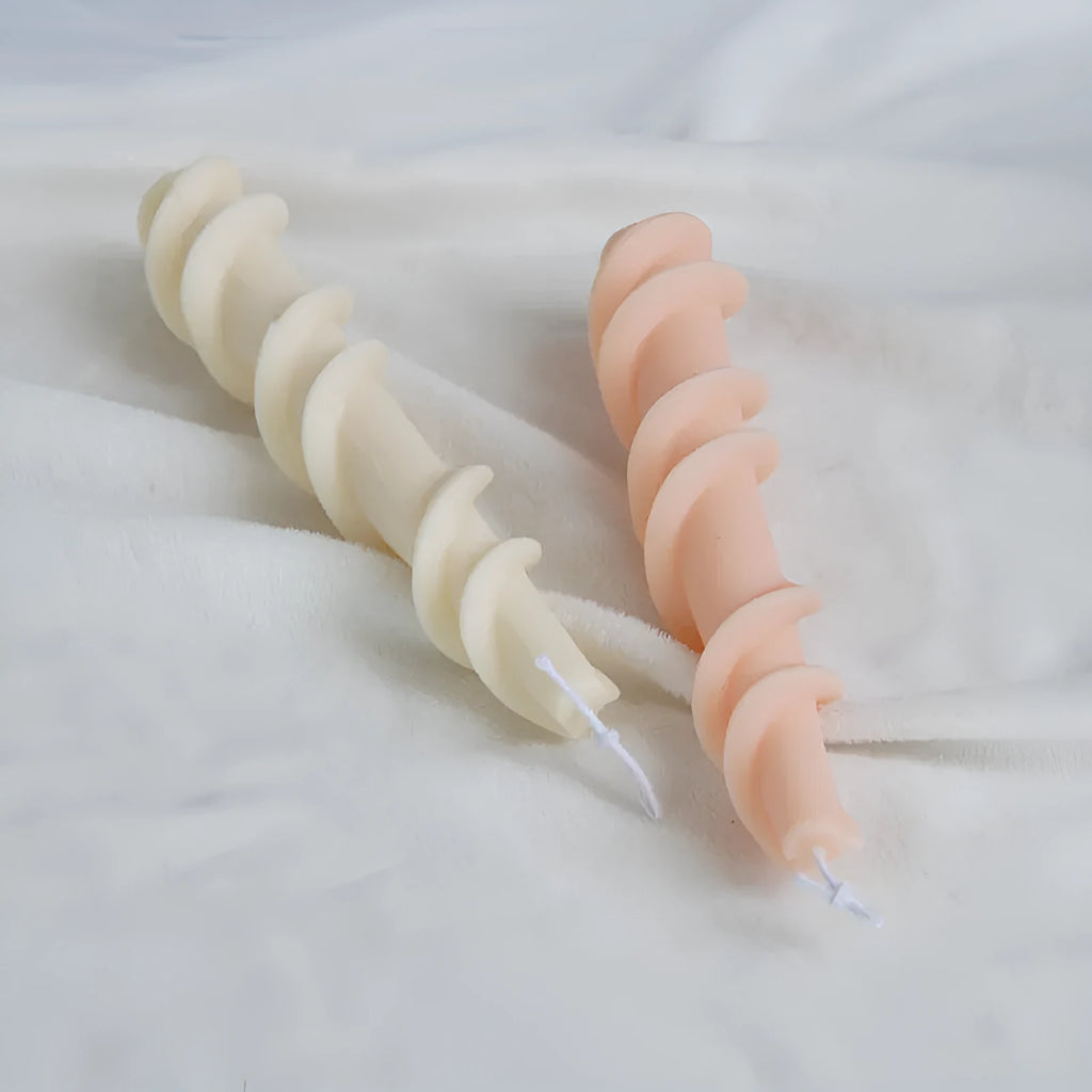 Yihai silicone rotating lace candle mould for spiral rod designs in photo colour