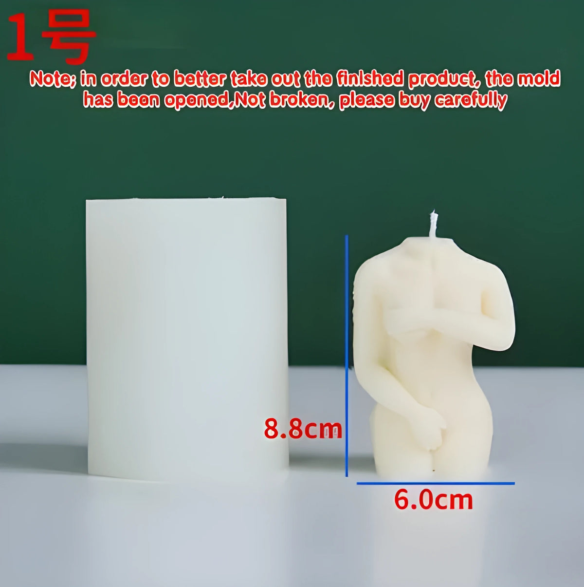 Silicone Shy Female Body candle mould for creating detailed body-shaped crafts