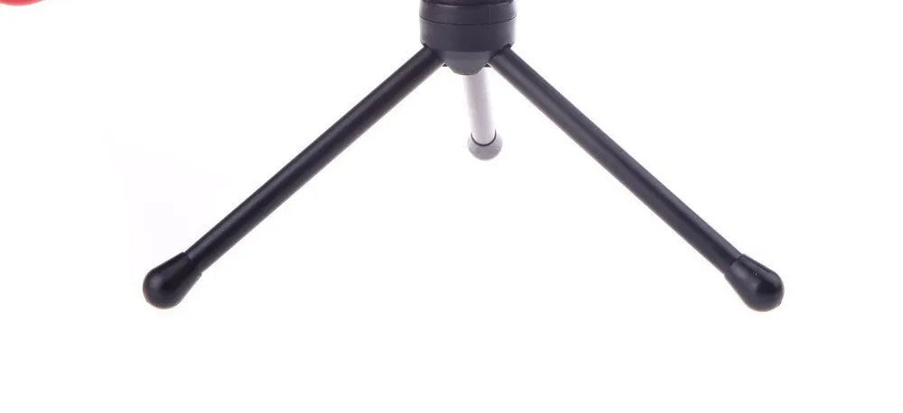 Black wired microphone with clip and adjustable bracket for PC laptop use