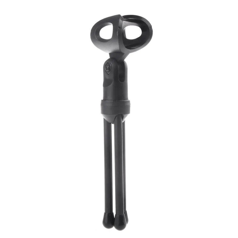 Black wired microphone with clip and adjustable bracket for PC laptop use