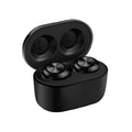 A6 TWS wireless Bluetooth headset in black and white colour options showing earpieces
